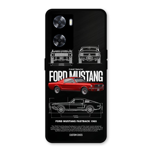 Retro Mustang Oppo A57 2022 Mobile Back Cover - Car&Bike PrintShield Case