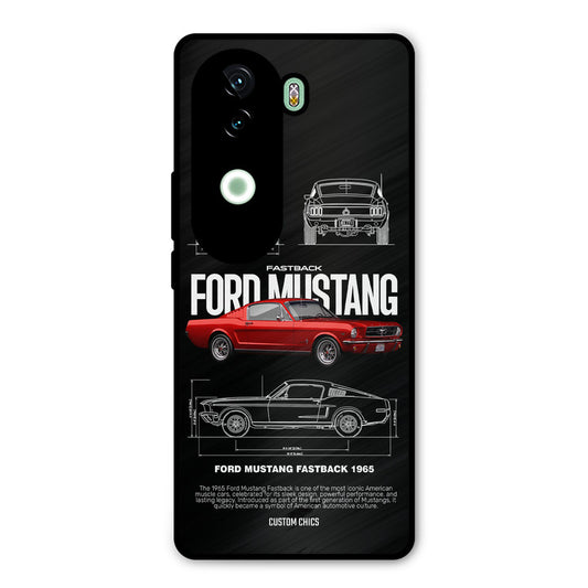 Retro Mustang iQOO Z9s Mobile Back Cover - Car&Bike PrintShield Case