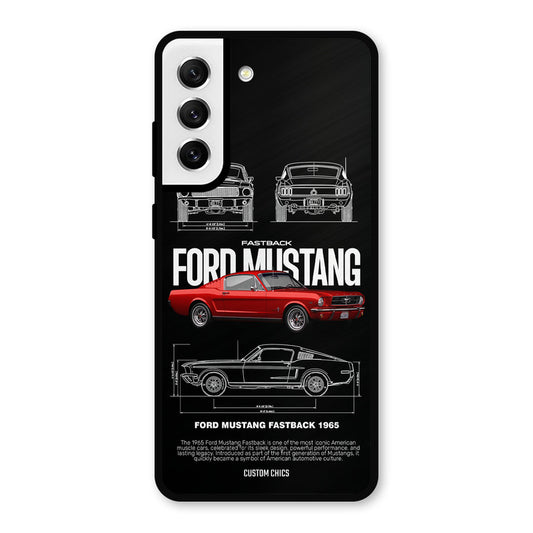 Retro Mustang Samsung Galaxy S21 FE 5G Mobile Back Cover - Car&Bike PrintShield Case