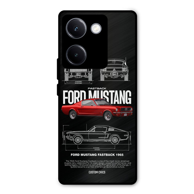 Retro Mustang Vivo Y300 Plus Mobile Back Cover - Car&Bike PrintShield Case