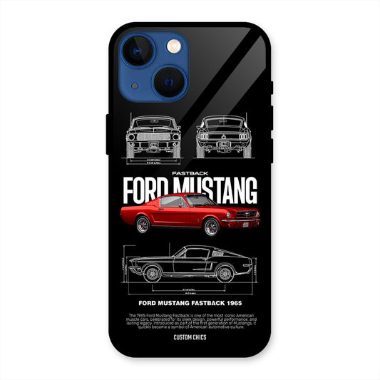 Retro Mustang iPhone 13 Mini Mobile Back Cover - Car&Bike PrintShield Case