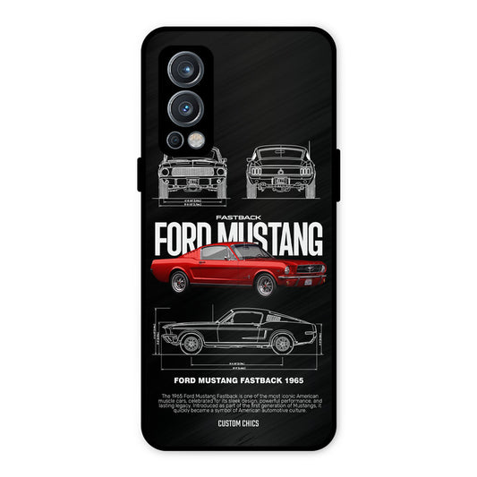 Retro Mustang OnePlus Nord 2 5G Mobile Back Cover - Car&Bike PrintShield Case