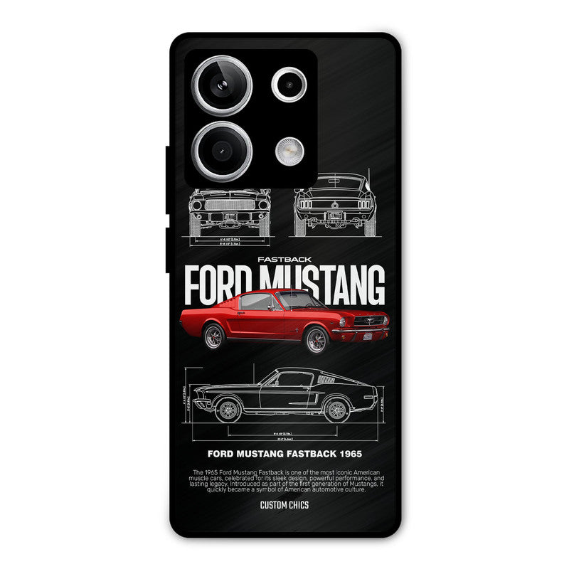 Retro Mustang Redmi Note 13 5G Mobile Back Cover - Car&Bike PrintShield Case