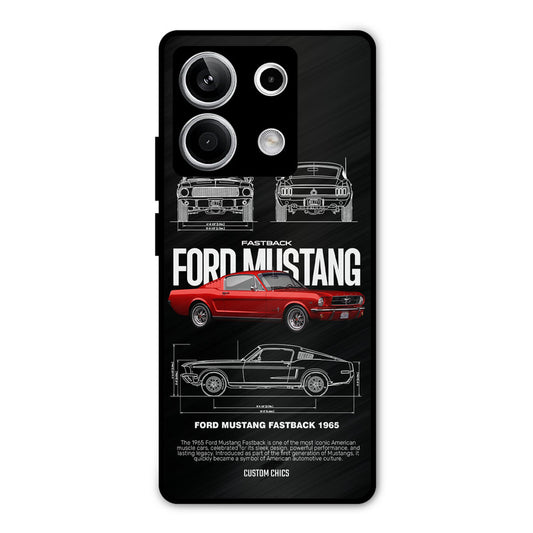 Retro Mustang Redmi Note 13 5G Mobile Back Cover - Car&Bike PrintShield Case