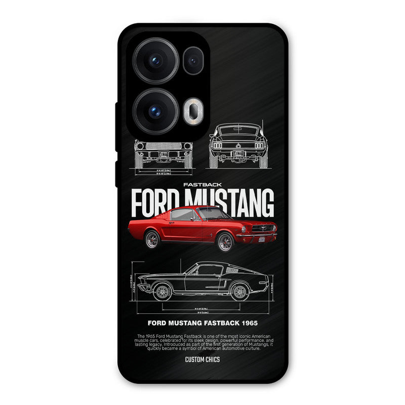 Retro Mustang Oppo Reno 13 Pro 5G Mobile Back Cover - Car&Bike PrintShield Case