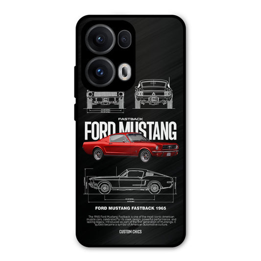 Retro Mustang Oppo Reno 13 Pro 5G Mobile Back Cover - Car&Bike PrintShield Case