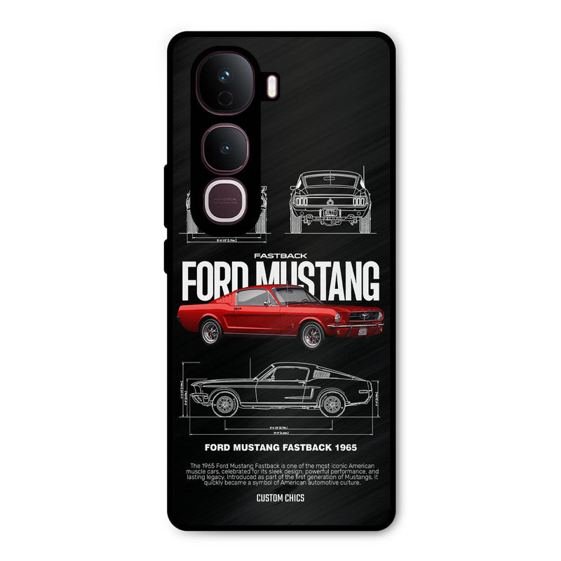 Retro Mustang Vivo Y400 Pro Mobile Back Cover - Car&Bike PrintShield Case