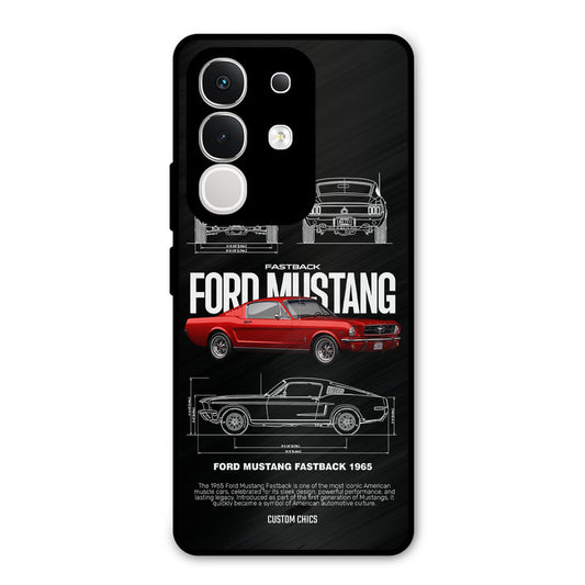 Retro Mustang Vivo T4x Mobile Back Cover - Car&Bike PrintShield Case
