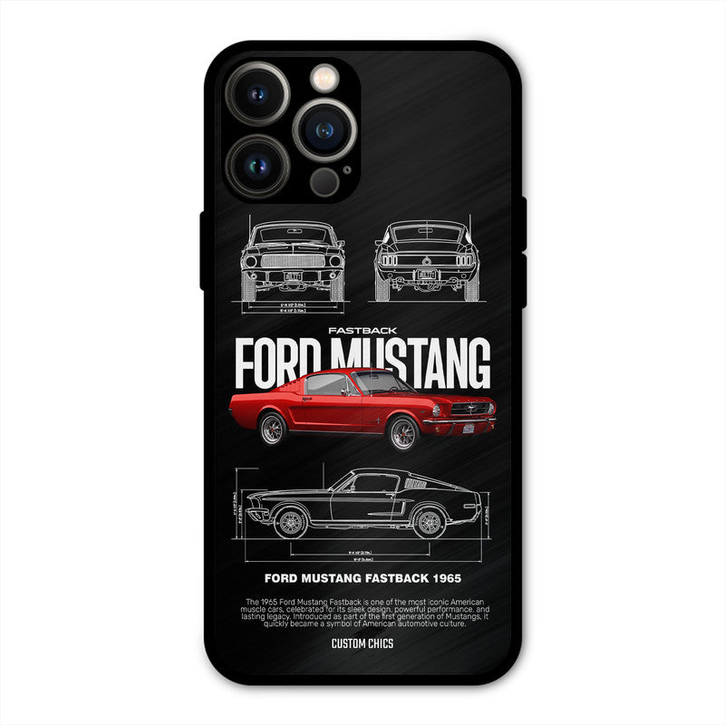 Retro Mustang iPhone 13 Pro Max Mobile Back Cover - Car&Bike PrintShield Case