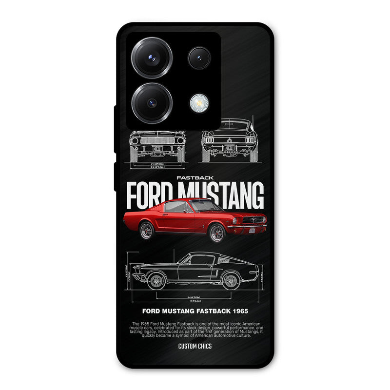 Retro Mustang Poco X6 Mobile Back Cover - Car&Bike PrintShield Case