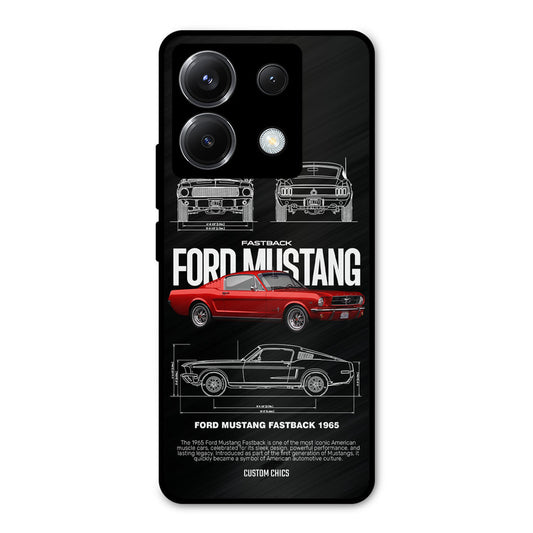 Retro Mustang Poco X6 Mobile Back Cover - Car&Bike PrintShield Case
