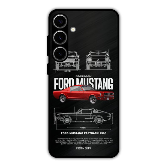 Retro Mustang Samsung Galaxy S24 Plus Mobile Back Cover - Car&Bike PrintShield Case
