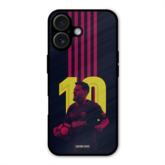 Retro Style Messi  iPhone 16 Mobile Back Cover - Sports PrintShield Case