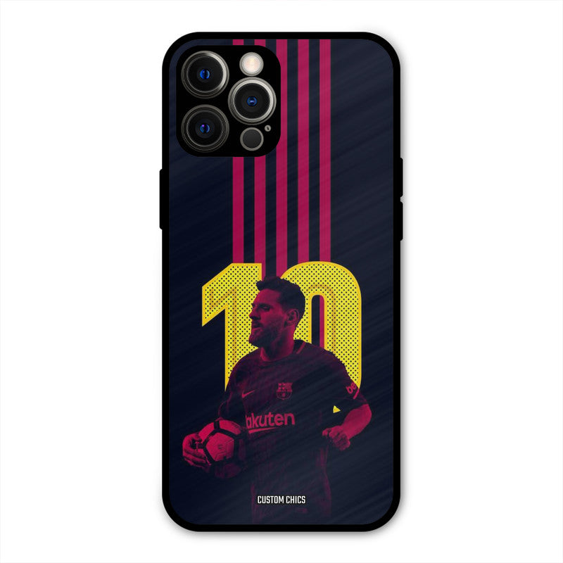 Retro Style Messi  iPhone 12 Pro Max Mobile Back Cover - Sports PrintShield Case