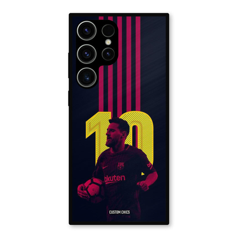 Retro Style Messi Samsung Galaxy S23 Ultra Mobile Back Cover - Sports PrintShield Case