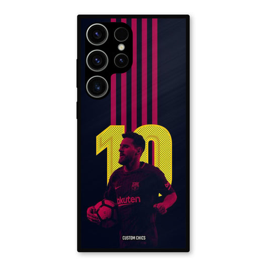 Retro Style Messi Samsung Galaxy S23 Ultra Mobile Back Cover - Sports PrintShield Case