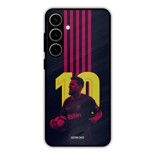 Retro Style Messi Samsung Galaxy S24 Plus Mobile Back Cover - Sports PrintShield Case