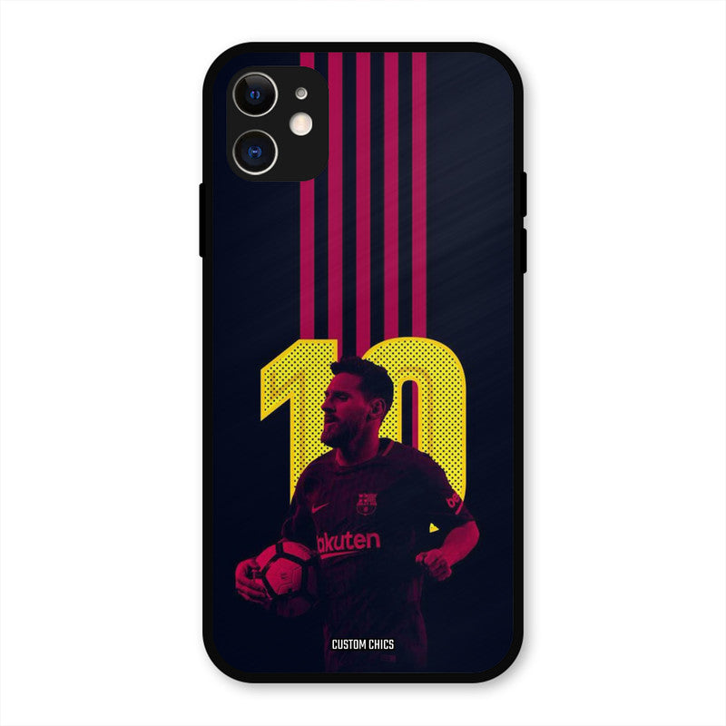 Retro Style Messi  iPhone 11 Mobile Back Cover - Sports PrintShield Case