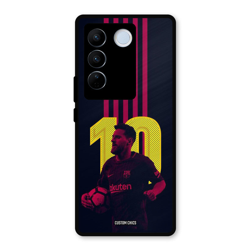 Retro Style Messi Vivo V27 Pro Mobile Back Cover - Sports PrintShield Case