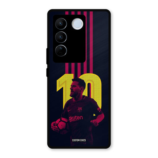 Retro Style Messi Vivo V27 Pro Mobile Back Cover - Sports PrintShield Case