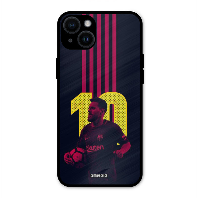 Retro Style Messi  iPhone 14 Plus Mobile Back Cover - Sports PrintShield Case