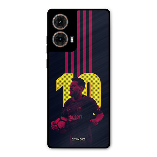 Retro Style Messi Moto G85 Mobile Back Cover - Sports PrintShield Case