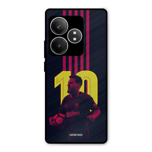 Retro Style Messi Realme GT 6T Mobile Back Cover - Sports PrintShield Case
