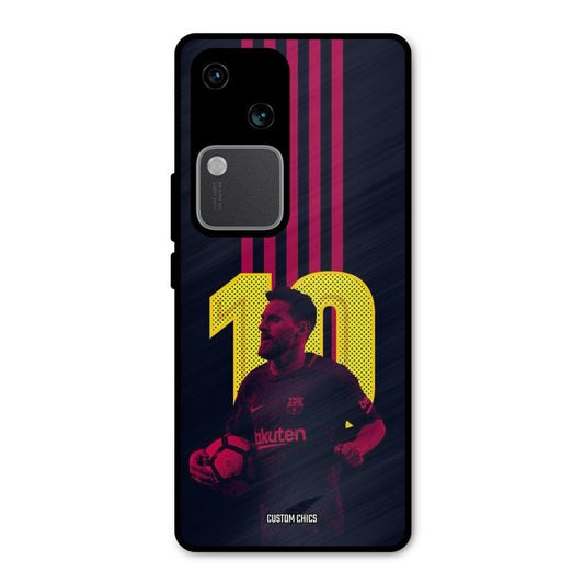 Retro Style Messi Vivo V30 Mobile Back Cover - Sports PrintShield Case