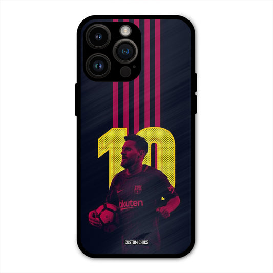 Retro Style Messi  iPhone 14 Pro Max Mobile Back Cover - Sports PrintShield Case