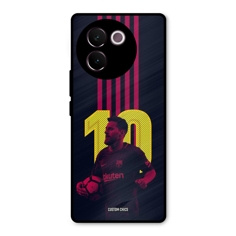 Retro Style Messi Vivo V30e Mobile Back Cover - Sports PrintShield Case