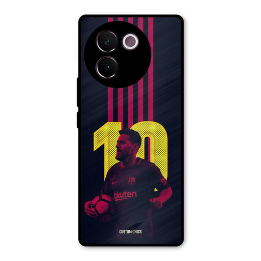 Retro Style Messi Vivo V30e Mobile Back Cover - Sports PrintShield Case