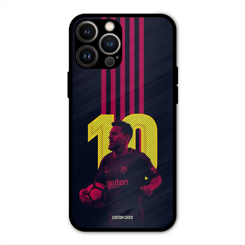 Retro Style Messi  iPhone 13 Pro Max Mobile Back Cover - Sports PrintShield Case