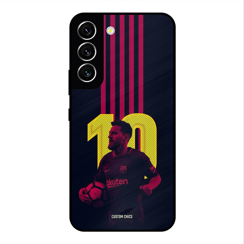 Retro Style Messi Samsung Galaxy S22 Mobile Back Cover - Sports PrintShield Case
