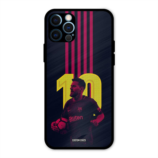 Retro Style Messi  iPhone 12 Pro Mobile Back Cover - Sports PrintShield Case