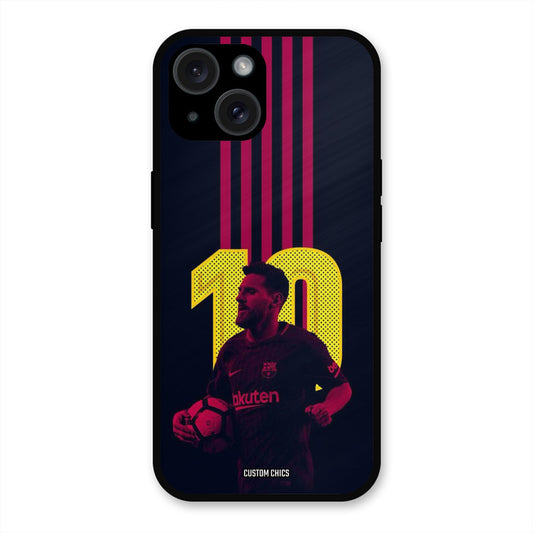 Retro Style Messi  iPhone 15 Plus Mobile Back Cover - Sports PrintShield Case