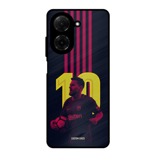 Retro Style Messi Poco C71 Mobile Back Cover - Sports PrintShield Case