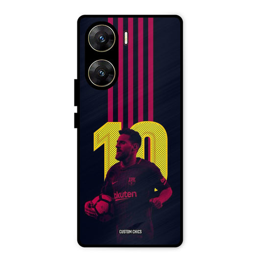 Retro Style Messi Vivo V29e Mobile Back Cover - Sports PrintShield Case