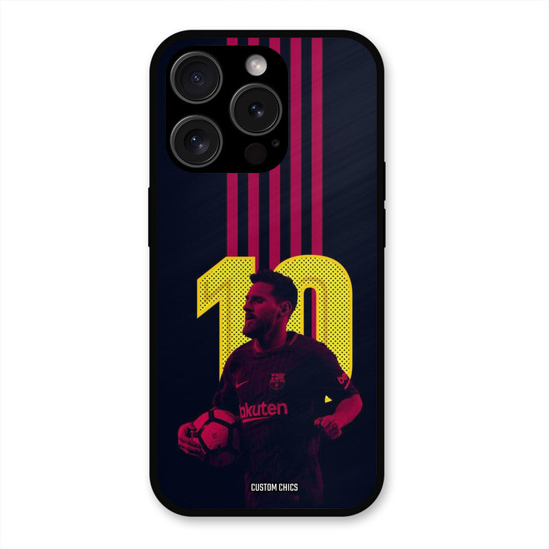 Retro Style Messi  iPhone 15 Pro Max Mobile Back Cover - Sports PrintShield Case