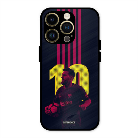 Retro Style Messi  iPhone 14 Pro Mobile Back Cover - Sports PrintShield Case