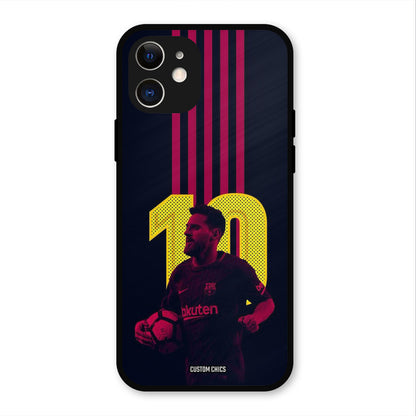 Retro Style Messi  iPhone 12 Mobile Back Cover - Sports PrintShield Case