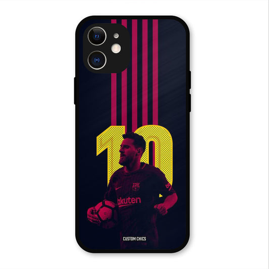 Retro Style Messi  iPhone 12 Mobile Back Cover - Sports PrintShield Case