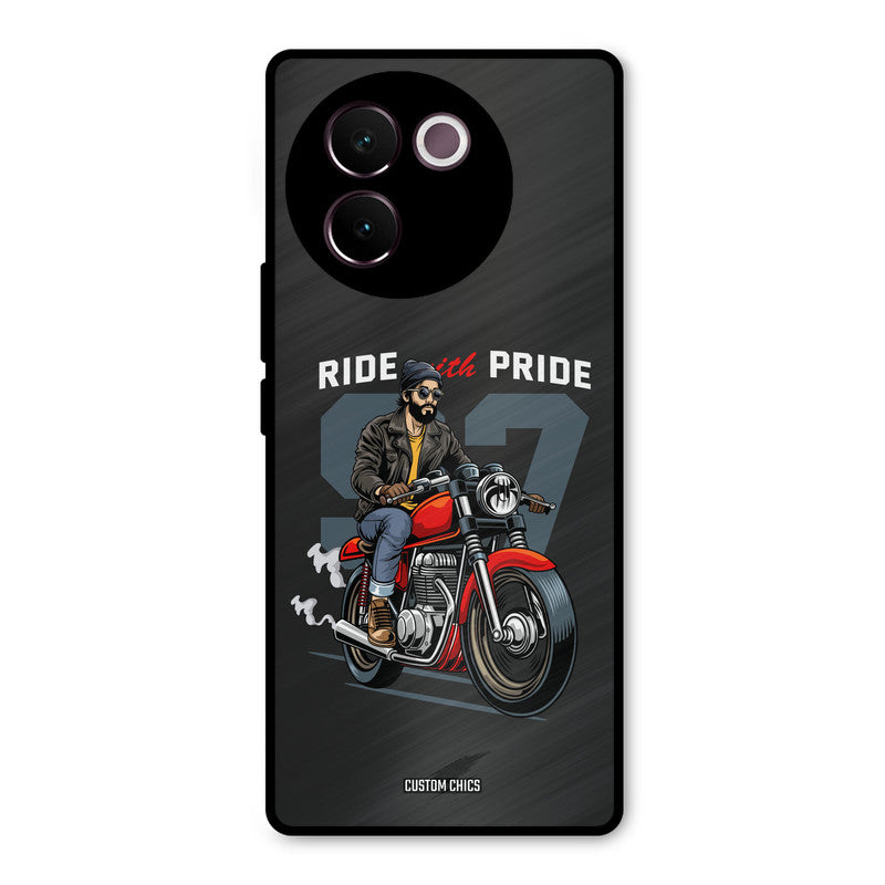 Ride With Pride Vivo V30e Mobile Back Cover - Car&Bike PrintShield Case