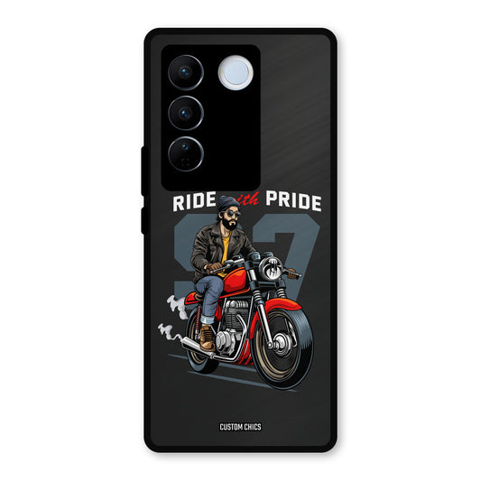 Ride With Pride Vivo V27 Pro Mobile Back Cover - Car&Bike PrintShield Case