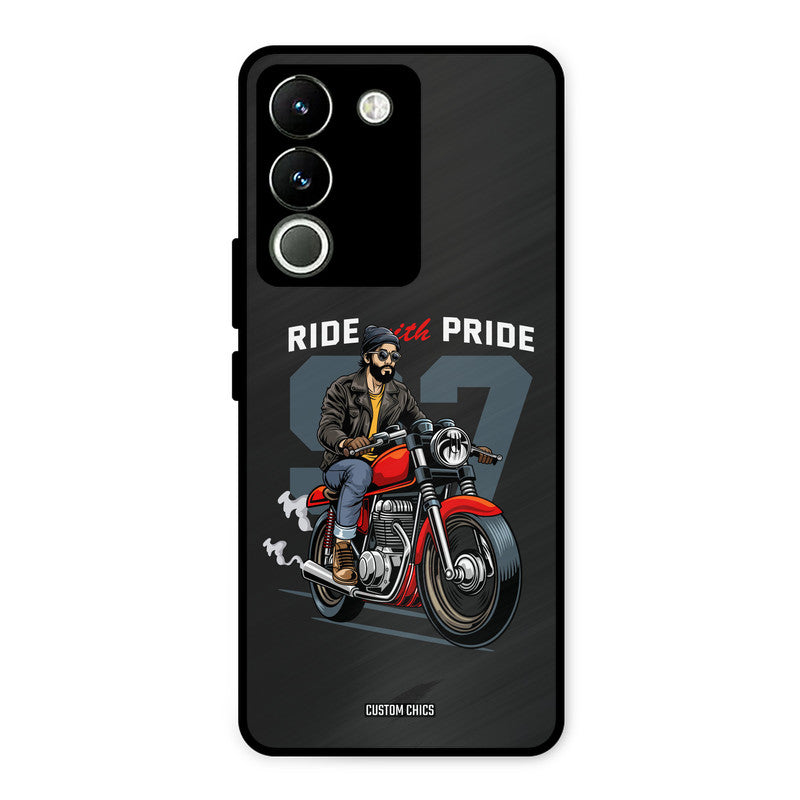 Ride With Pride Vivo Y200 Mobile Back Cover - Car&Bike PrintShield Case