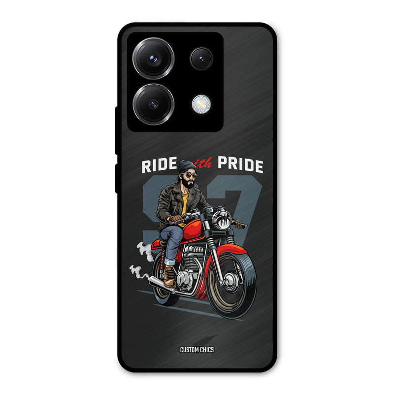 Ride With Pride Poco X6 Mobile Back Cover - Car&Bike PrintShield Case