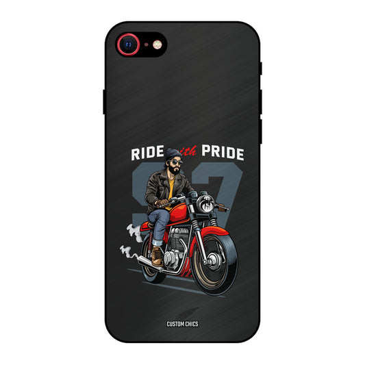 Ride With Pride iPhone SE 2020 Mobile Back Cover - Car&Bike PrintShield Case