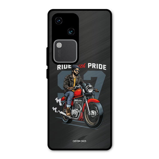 Ride With Pride Vivo V30 Mobile Back Cover - Car&Bike PrintShield Case