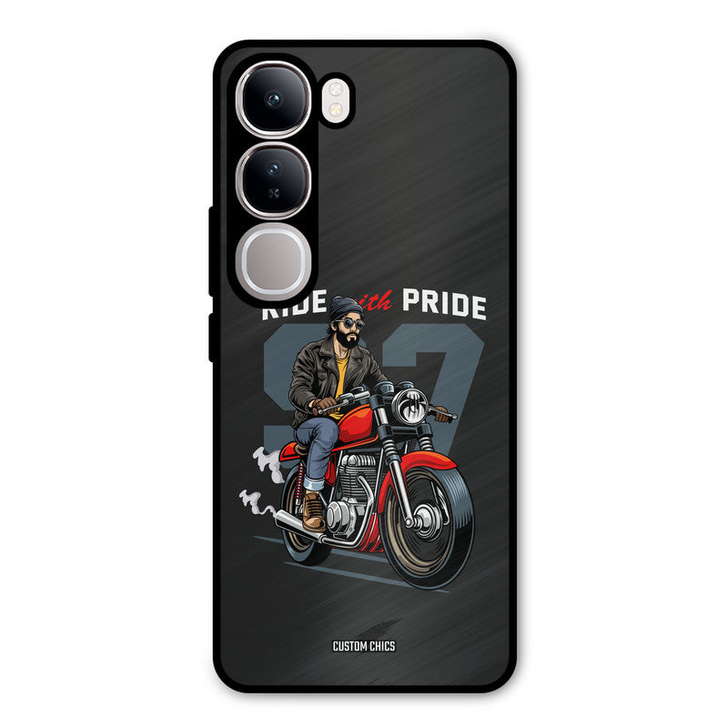 Ride With Pride Vivo Y300 Mobile Back Cover - Car&Bike PrintShield Case