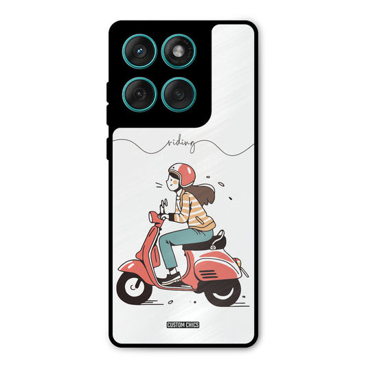 Rider Girl Motorola Edge 60 Mobile Back Cover - Car&Bike PrintShield Case