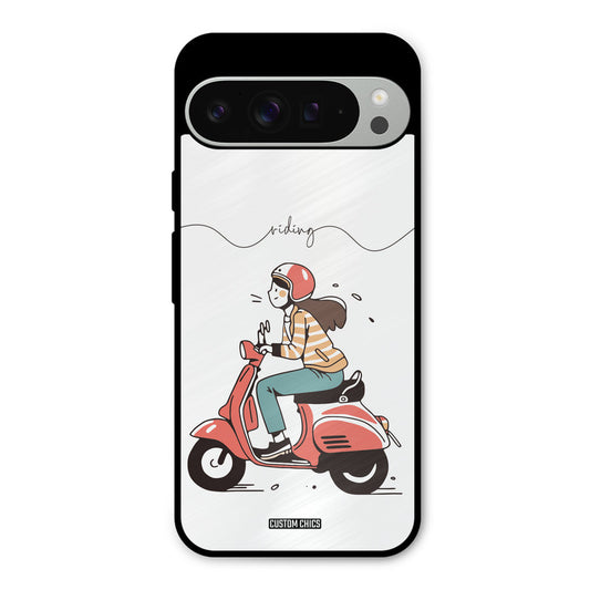 Rider Girl Google Pixel 9 Pro XL Mobile Back Cover - Car&Bike PrintShield Case